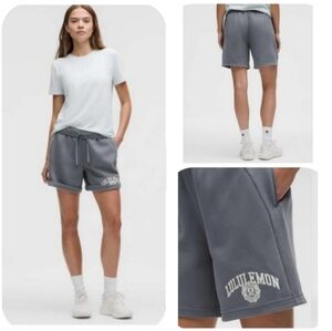 Lululemon Scuba Mid-Rise Oversized Short 7" | *Graphic Solar Grey | S/6